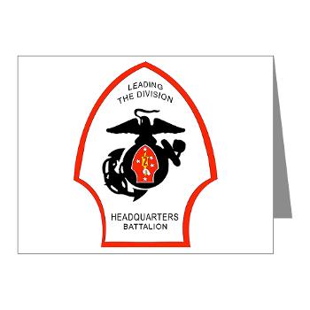 HQB2MD - M01 - 02 - HQ Battalion - 2nd Marine Division - Note Cards (Pk of 20)