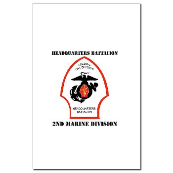 HQB2MD - M01 - 02 - HQ Battalion - 2nd Marine Division with Text - Mini Poster Print