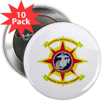 HQBN2MLG - M01 - 01 - HQ Battalion - 2nd Marine Logistics Group - 2.25" Button (10 pack) - Click Image to Close