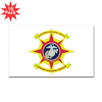 HQBN2MLG - M01 - 01 - HQ Battalion - 2nd Marine Logistics Group - Sticker (Rectangle 10 pk) - Click Image to Close