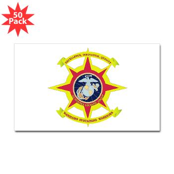 HQBN2MLG - M01 - 01 - HQ Battalion - 2nd Marine Logistics Group - Sticker (Rectangle 50 pk)