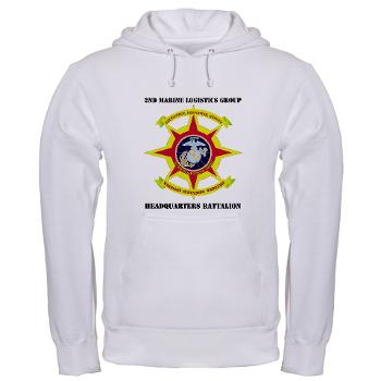 HQBN2MLG - A01 - 03 - HQ Battalion - 2nd Marine Logistics Group with Text - Hooded Sweatshirt