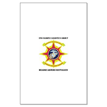 HQBN2MLG - M01 - 02 - HQ Battalion - 2nd Marine Logistics Group with Text - Large Poster