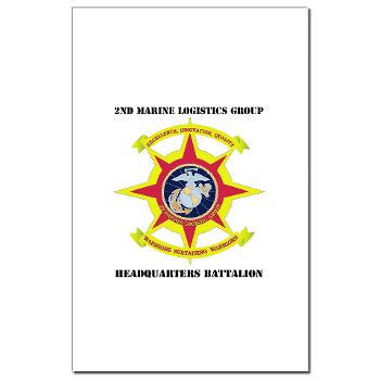 HQBN2MLG - M01 - 02 - HQ Battalion - 2nd Marine Logistics Group with Text - Mini Poster Print