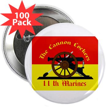 HQC11M - M01 - 01 - HQ Coy - 11th Marines 2.25" Button (100 pack)