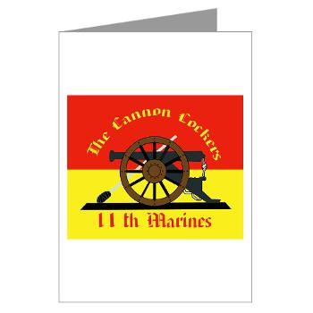 HQC11M - M01 - 02 - HQ Coy - 11th Marines Greeting Cards (Pk of 10)