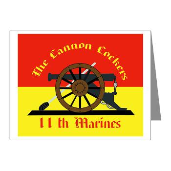 HQC11M - M01 - 02 - HQ Coy - 11th Marines Note Cards (Pk of 20) - Click Image to Close