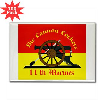 HQC11M - M01 - 01 - HQ Coy - 11th Marines Rectangle Magnet (100 pack) - Click Image to Close