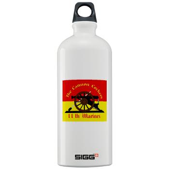 HQC11M - M01 - 03 - HQ Coy - 11th Marines Sigg Water Bottle 1.0L - Click Image to Close