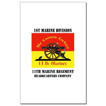 HQC11M - M01 - 02 - HQ Coy - 11th Marines with Text Mini Poster Print