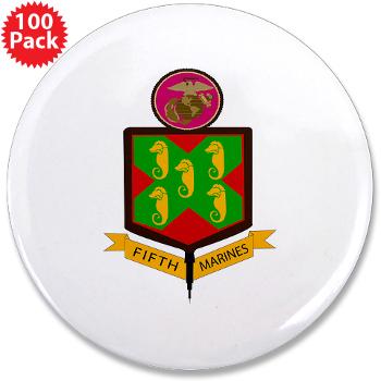 HQC5M - M01 - 01 - HQ Coy - 5th Marines 3.5" Button (100 pack) - Click Image to Close
