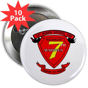 HQC7M - M01 - 01 - HQ Coy - 7th Marines 2.25" Button (10 pack) - Click Image to Close