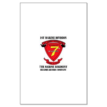 HQC7M - M01 - 02 - HQ Coy - 7th Marines with Text Large Poster - Click Image to Close