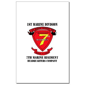 HQC7M - M01 - 02 - HQ Coy - 7th Marines with Text Mini Poster Print - Click Image to Close