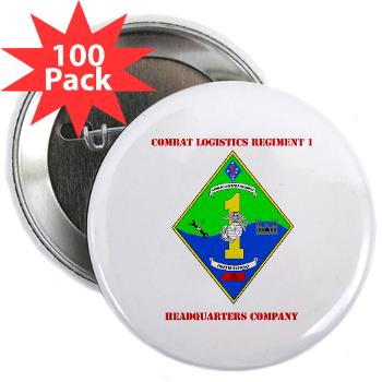 HQCCLR1 - A01 - 01 - HQ Coy - Combat Logistics Regiment 1 with Text - 2.25" Button (100 pack)
