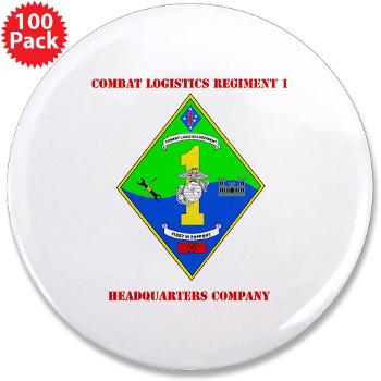 HQCCLR1 - A01 - 01 - HQ Coy - Combat Logistics Regiment 1 with Text - 3.5" Button (100 pack)