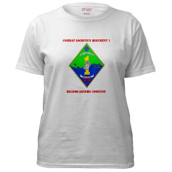 HQCCLR1 - A01 - 01 - HQ Coy - Combat Logistics Regiment 1 with Text - Women's T-Shirt