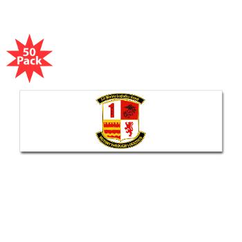 HQSB - M01 - 01 - HQ Service Battalion Sticker (Bumper 50 pk)
