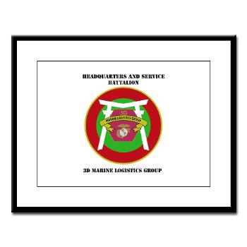 HSB - M01 - 02 - Headquarters and Service Battalion with Text Large Framed Print - Click Image to Close