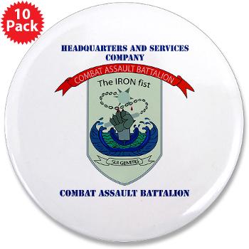 HSC - A01 - 01 - Headquarters and Services Company with Text - 3.5" Button (10 pack)