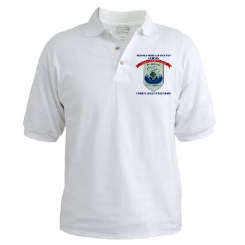 HSC - A01 - 01 - Headquarters and Services Company with Text - Golf Shirt - Click Image to Close