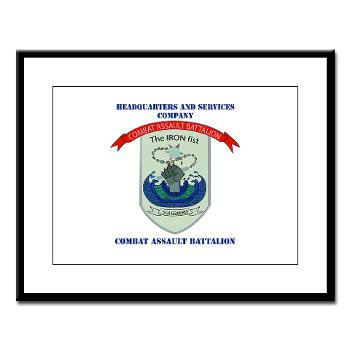 HSC - A01 - 01 - Headquarters and Services Company with Text - Large Framed Print