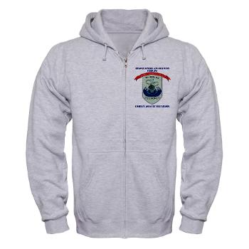 HSC - A01 - 01 - Headquarters and Services Company with Text - Zip Hoodie - Click Image to Close