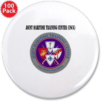 JMTC - M01 - 01 - Joint Maritime Training Center (USCG) with Text - 3.5" Button (100 pack) - Click Image to Close