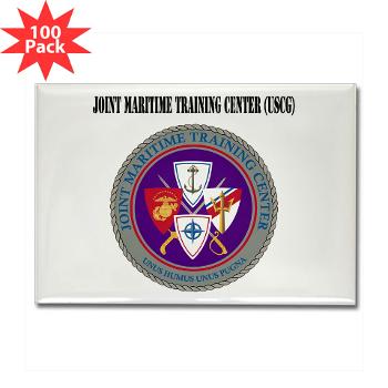 JMTC - M01 - 01 - Joint Maritime Training Center (USCG) with Text - Rectangle Magnet (100 pack)