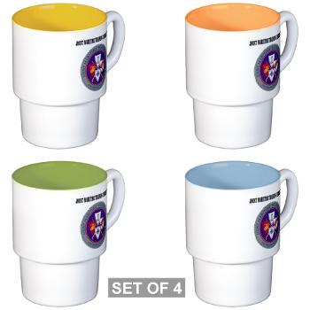 JMTC - M01 - 03 - Joint Maritime Training Center (USCG) with Text - Stackable Mug Set (4 mugs) - Click Image to Close