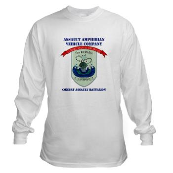 AAVC - A01 - 03 - Assault Amphibian Vehicle Company with Text Long Sleeve T-Shirt