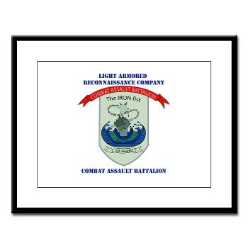 LARC - M01 - 02 - Light Armored Reconnaissance Company with Text Large Framed Print