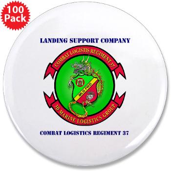 LSC - M01 - 01 - Landing support company with Text 3.5" Button (100 pack) - Click Image to Close