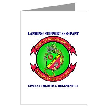 LSC - M01 - 02 - Landing support company with Text Greeting Cards (Pk of 10) - Click Image to Close
