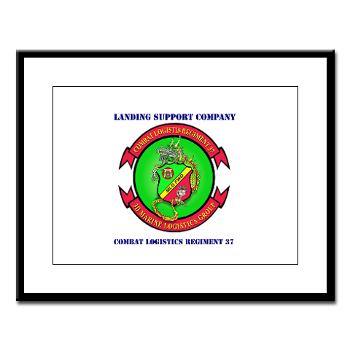LSC - M01 - 02 - Landing support company with Text Large Framed Print