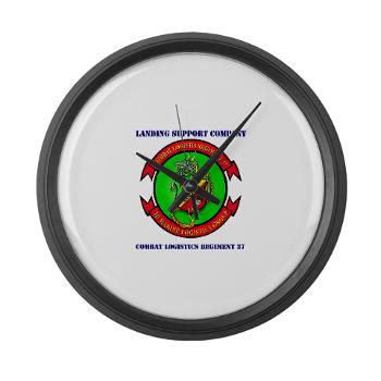 LSC - M01 - 03 - Landing support company with Text Large Wall Clock - Click Image to Close