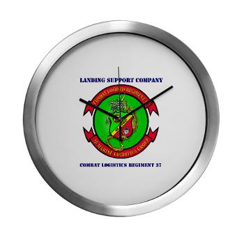 LSC - M01 - 03 - Landing support company with Text Modern Wall Clock