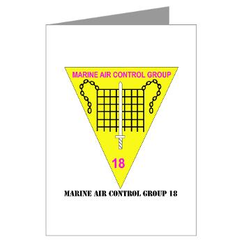 MACG18 - A01 - 01 - Marine Air Control Group 18 with Text - Greeting Cards (Pk of 10) - Click Image to Close