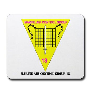 MACG18 - A01 - 01 - Marine Air Control Group 18 with Text - Mousepad - Click Image to Close