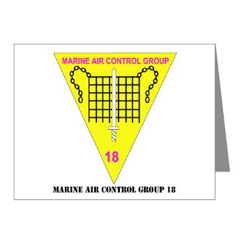 MACG18 - A01 - 01 - Marine Air Control Group 18 with Text - Note Cards (Pk of 20)