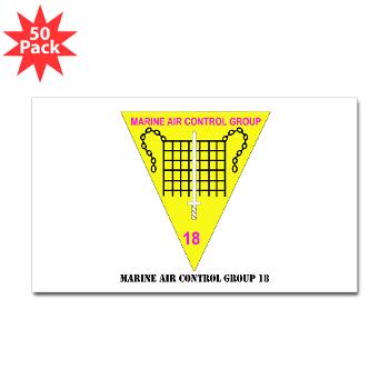 MACG18 - A01 - 01 - Marine Air Control Group 18 with Text - Sticker (Rectangle 50 pk)