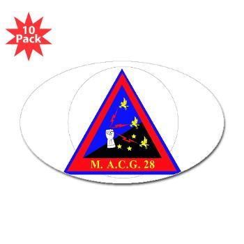 MACG28 - M01 - 01 - Marine Air Control Group 28 (MACG-28) - Sticker (Oval 10 pk) - Click Image to Close