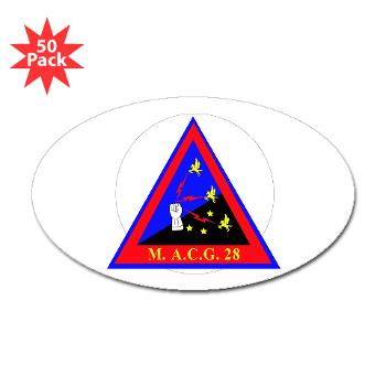 MACG28 - M01 - 01 - Marine Air Control Group 28 (MACG-28) - Sticker (Oval 50 pk) - Click Image to Close
