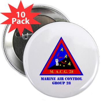 MACG28 - M01 - 01 - Marine Air Control Group 28 (MACG-28) with Text - 2.25" Button (10 pack)