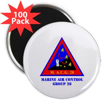 MACG28 - M01 - 01 - Marine Air Control Group 28 (MACG-28) with Text - 2.25" Magnet (100 pack)
