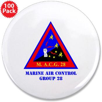 MACG28 - M01 - 01 - Marine Air Control Group 28 (MACG-28) with Text - 3.5" Button (100 pack)