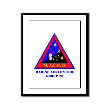 MACG28 - M01 - 02 - Marine Air Control Group 28 (MACG-28) with Text - Framed Panel Print