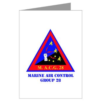 MACG28 - M01 - 02 - Marine Air Control Group 28 (MACG-28) with Text - Greeting Cards (Pk of 10)