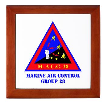 MACG28 - M01 - 03 - Marine Air Control Group 28 (MACG-28) with Text - Keepsake Box