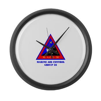 MACG28 - M01 - 03 - Marine Air Control Group 28 (MACG-28) with Text - Large Wall Clock - Click Image to Close